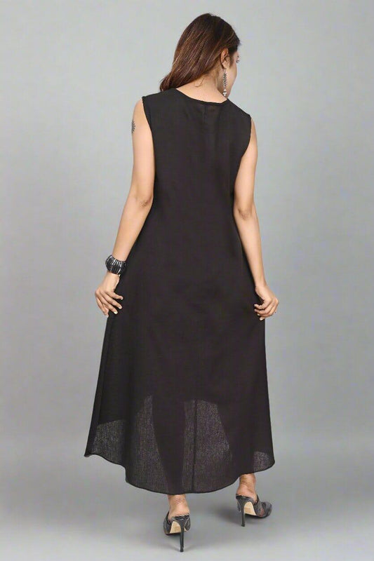Black Midnight Edge Dress - Nirmal Online