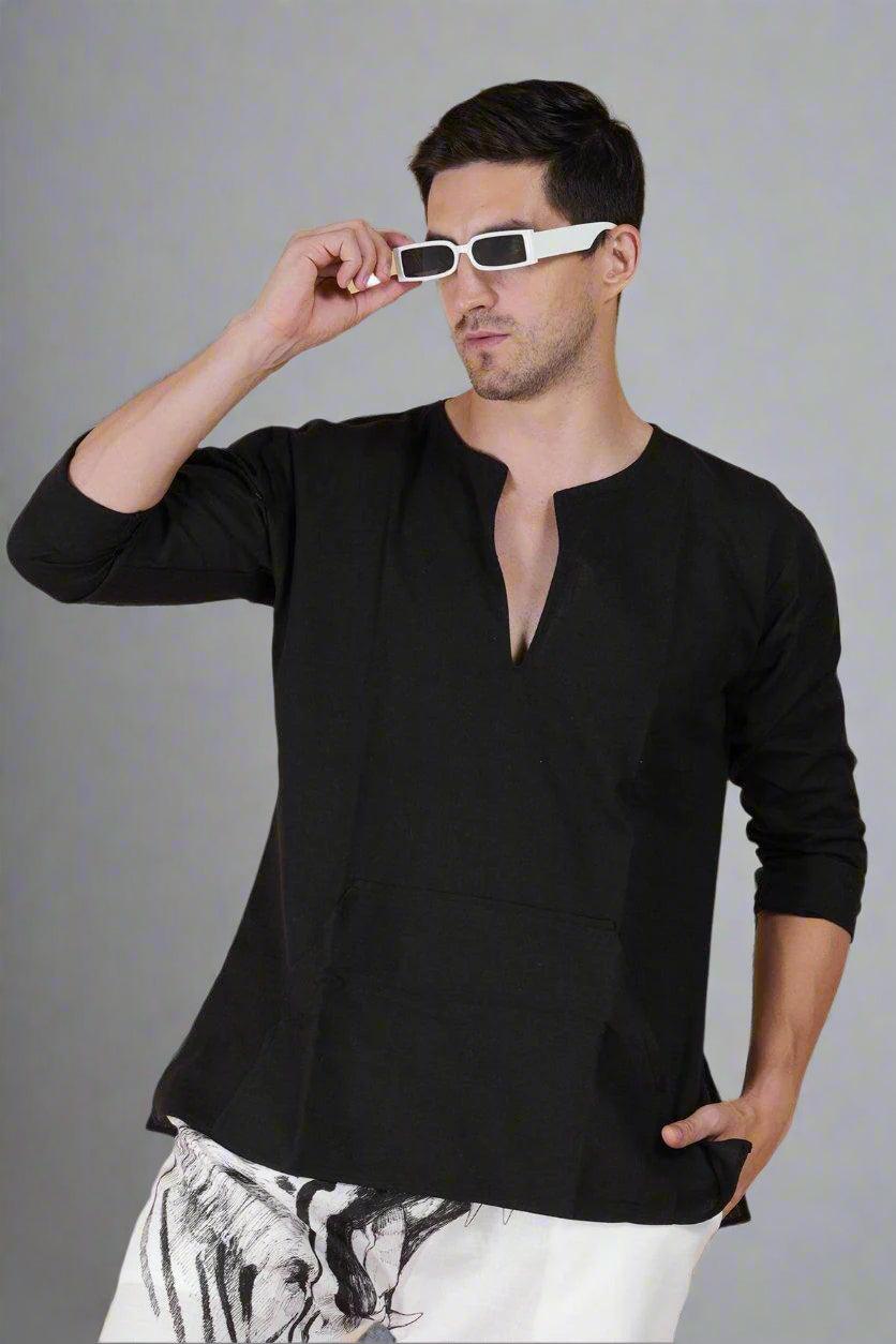 Plain Body fit Cotton Kurta - Nirmal Online