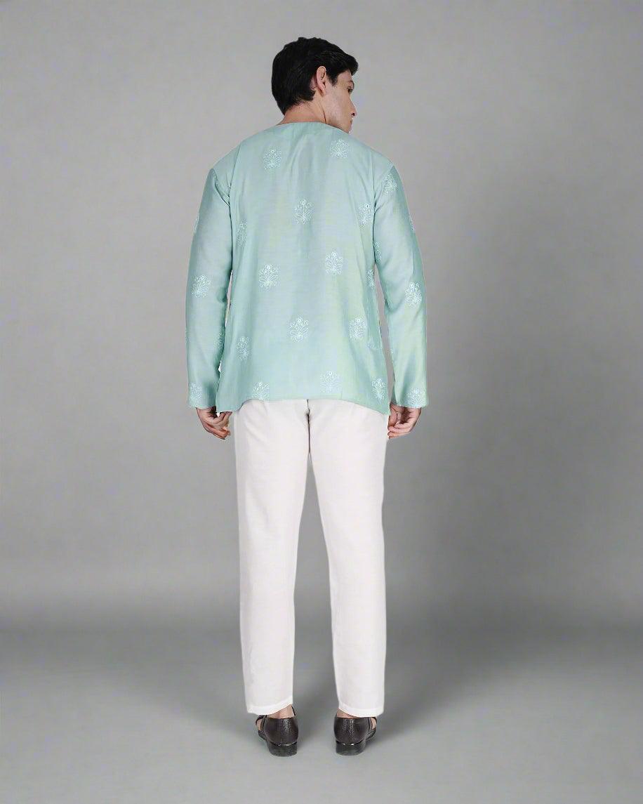 Mint Serenity Ensemble Kurta - Nirmal Online