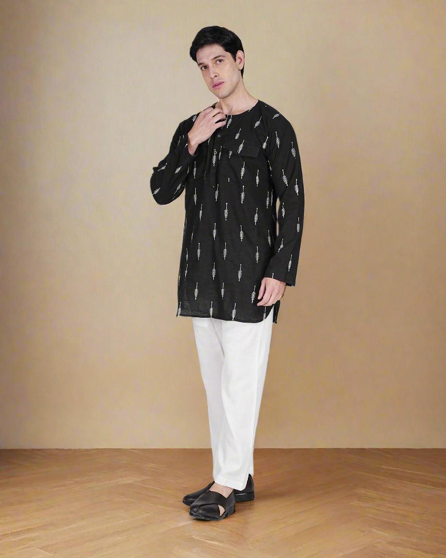 Black Grace Kurta - Nirmal Online
