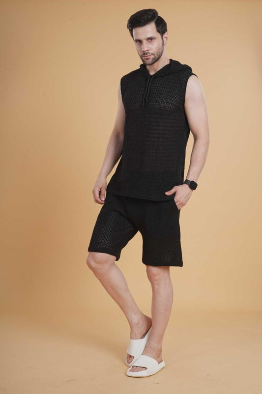 Nightgrid Crochet Short