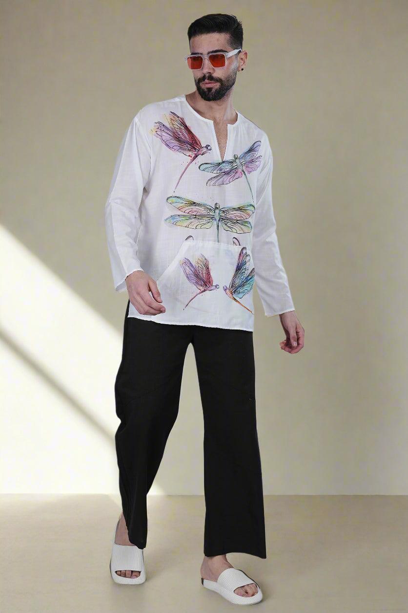 Dragonfly Dream Kurta - Nirmal Online