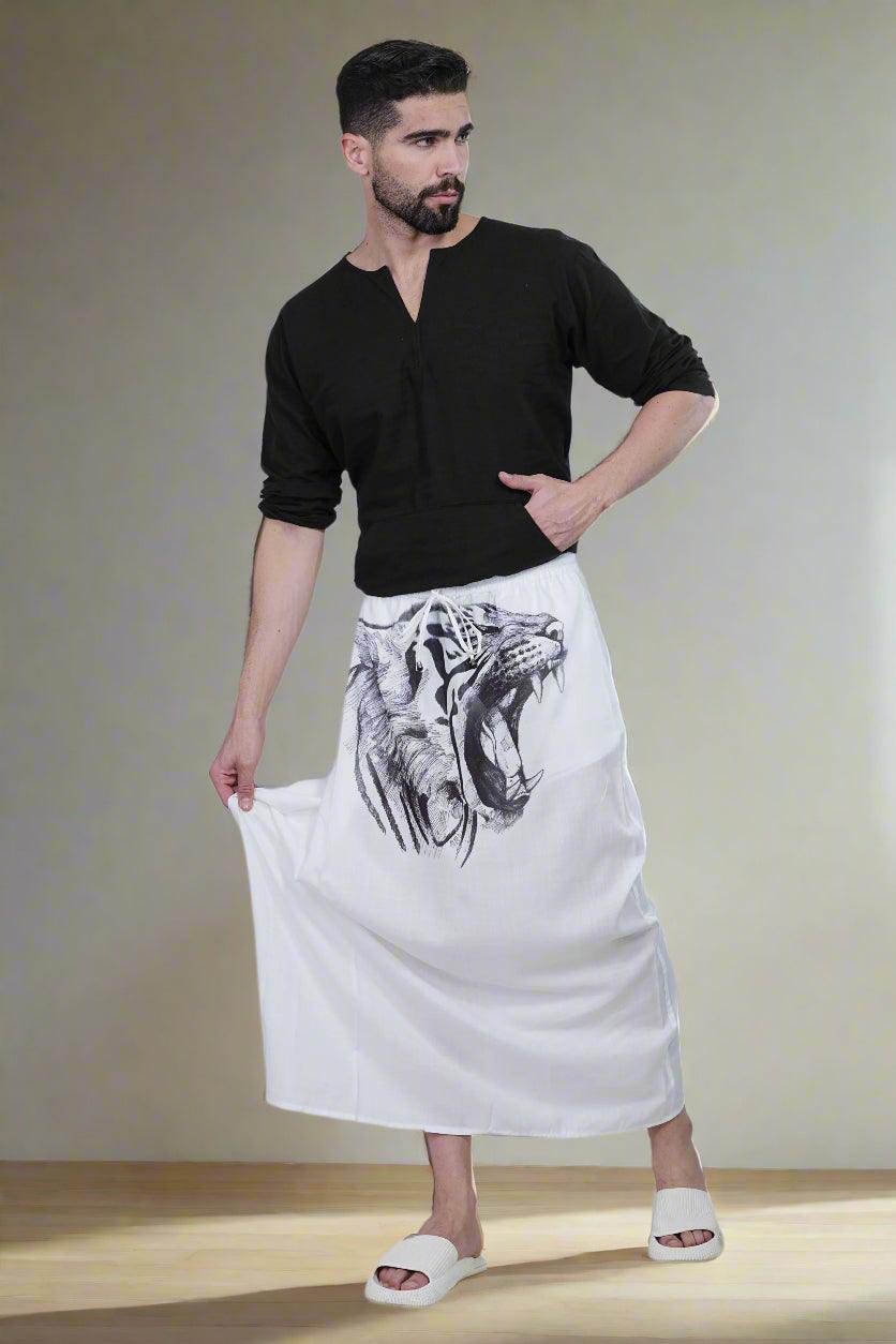 Lion Print PajamaLungi - Nirmal Online