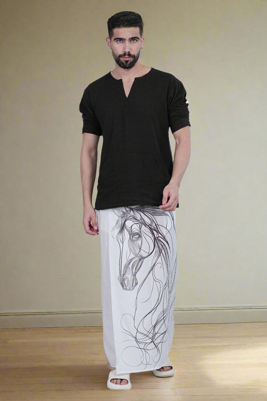 Horse Digital Print PajamaLungi - Nirmal Online