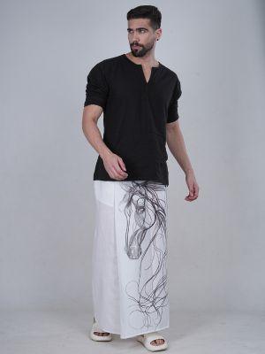 Floral Digital Printed PajamaLungi Kurta Set