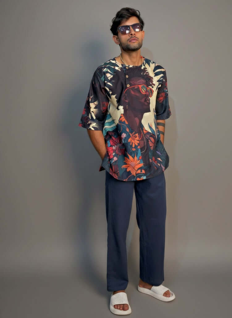 Men Dark Blue Pajama