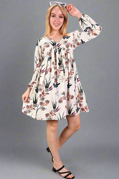 Floral Whimsy Tunic Dress - Nirmal Online