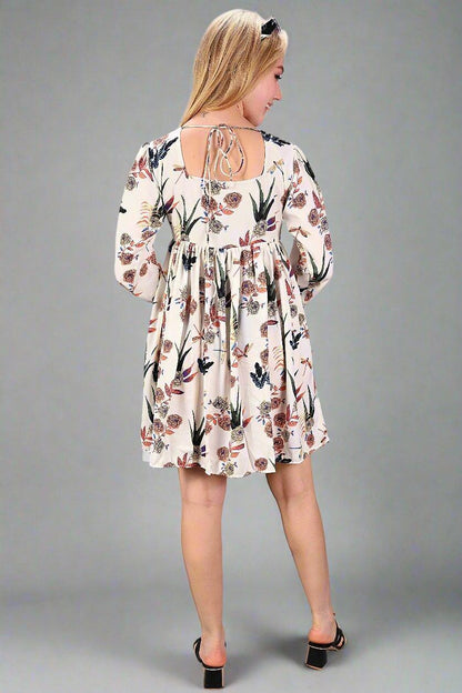 Floral Whimsy Tunic Dress - Nirmal Online