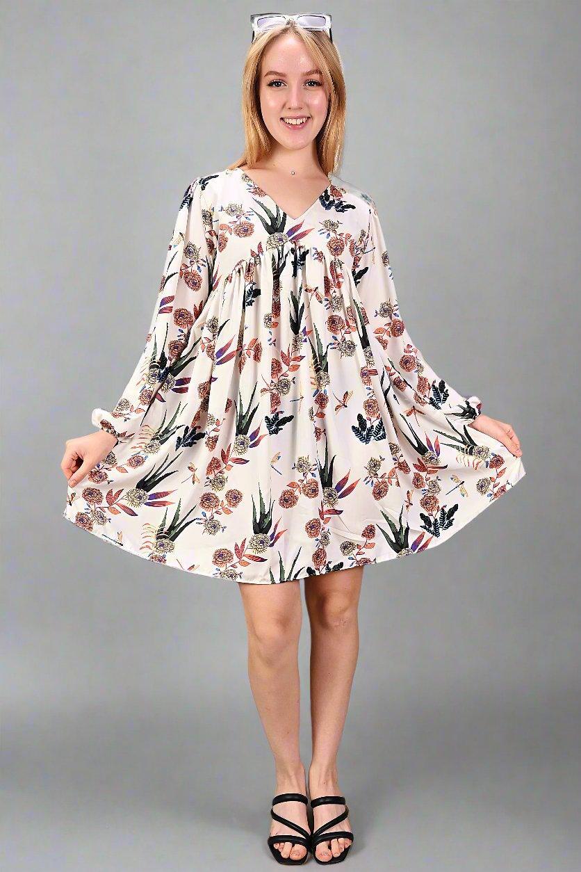 Floral Whimsy Tunic Dress - Nirmal Online