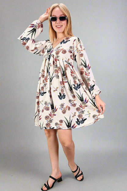 Floral Whimsy Tunic Dress - Nirmal Online