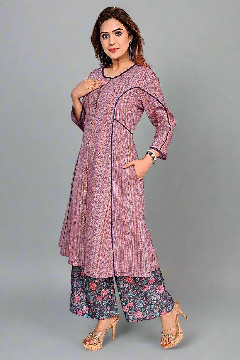 Purple Rosewood Charm Dress - Nirmal Online