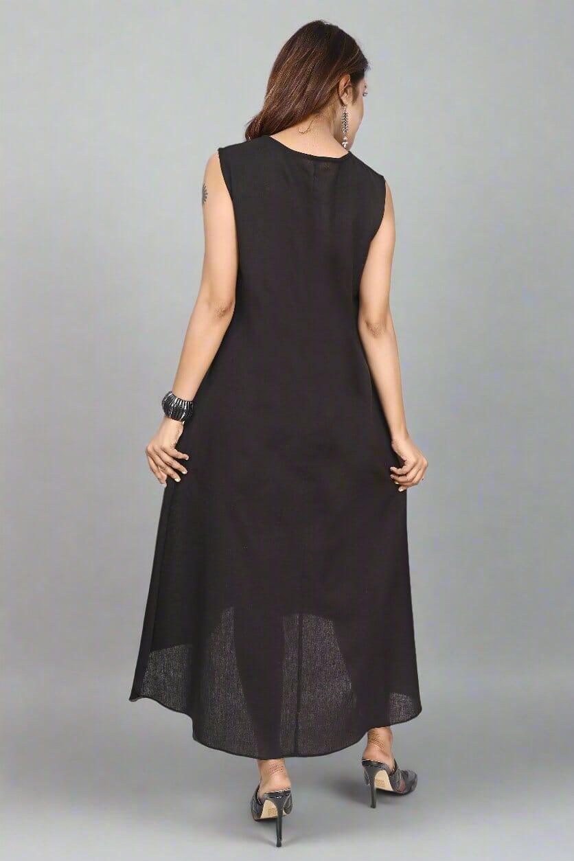 Black Midnight Edge Dress - Nirmal Online
