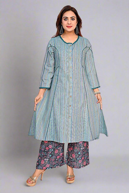 Green Rosewood Charm Dress - Nirmal Online