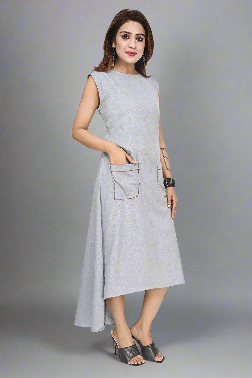 Gray Midnight Edge Dress - Nirmal Online