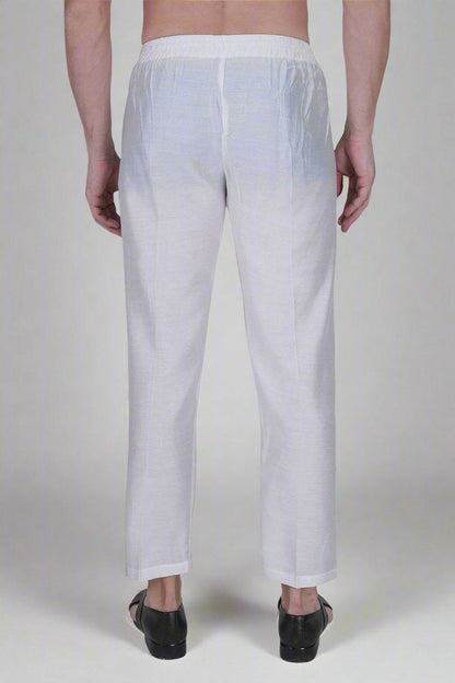 traditional white viscose pajama pant