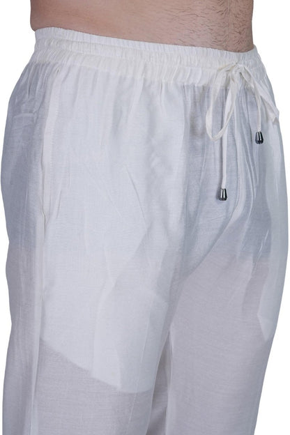 traditional white viscose pajama pant
