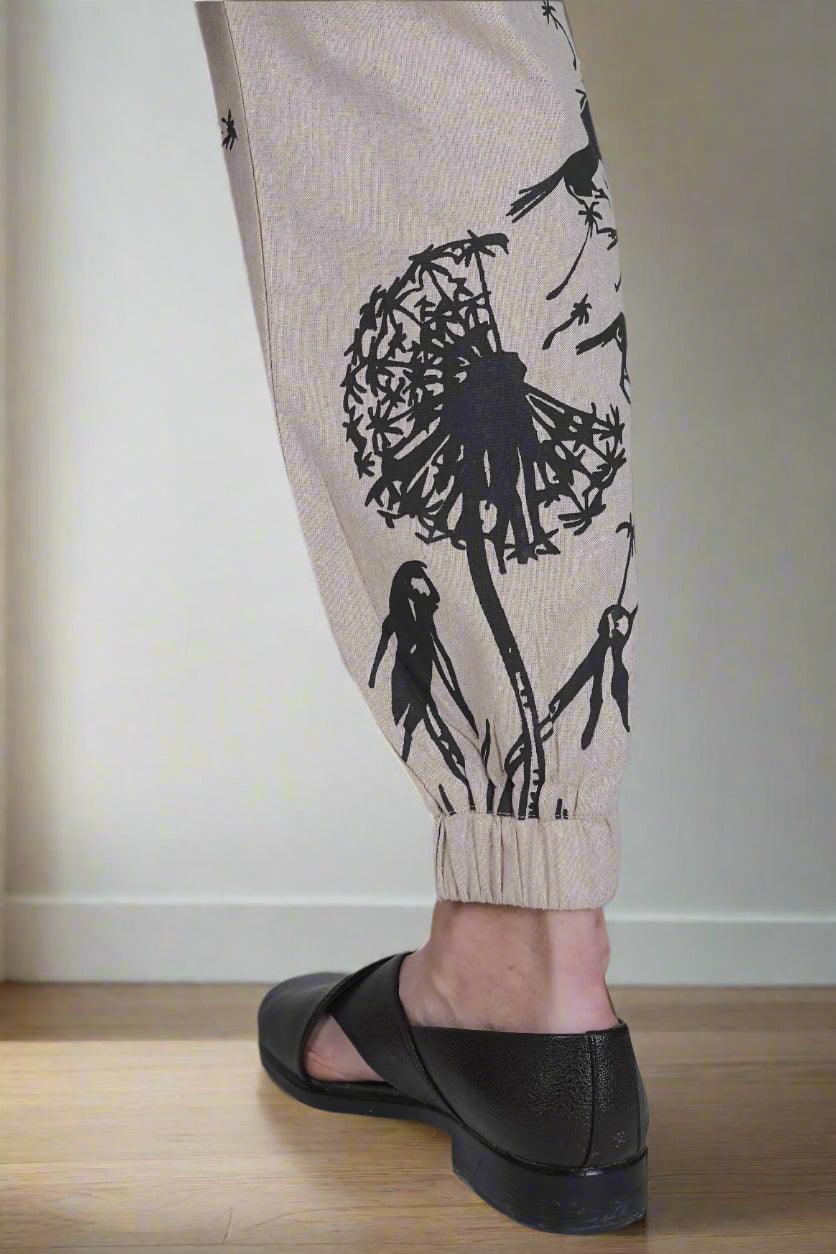 beige horse print men's pajama