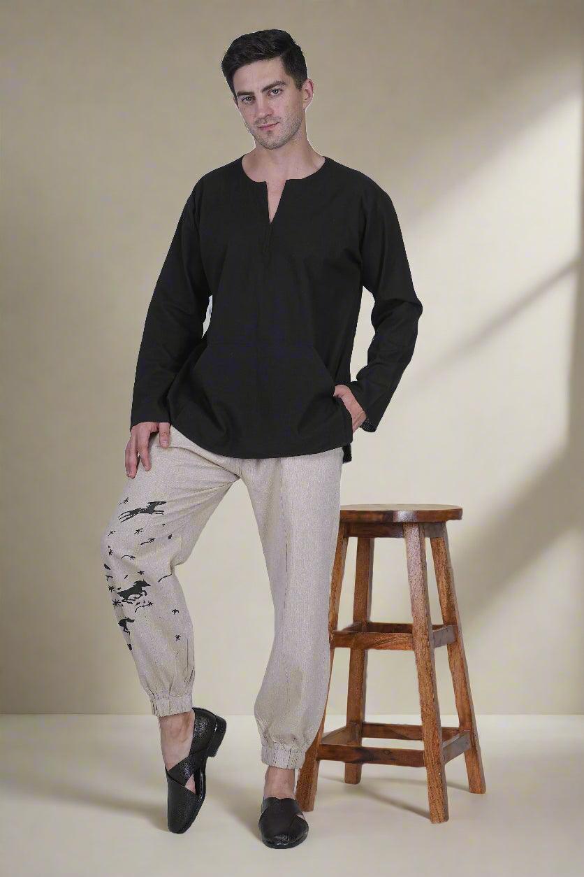 Cotton Linen touch Pajama Pant - Nirmal Online