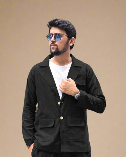 Black Color Cotton Pajama - Nirmal Online