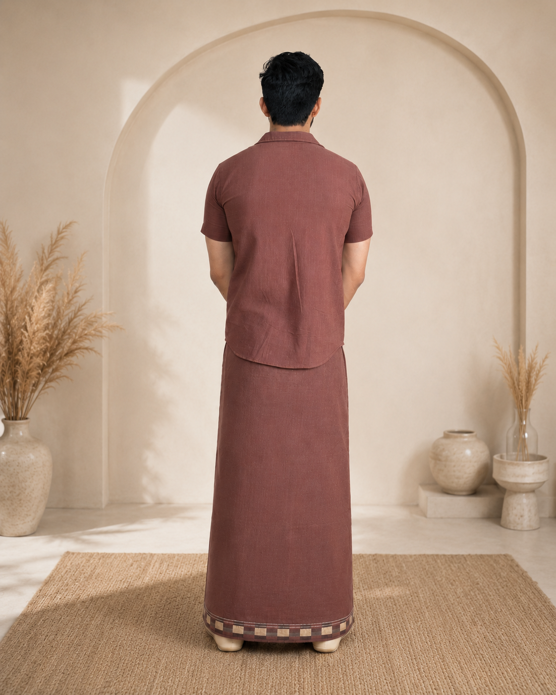 Premium Cotton Stripe Pajamalungi –  Red Cola