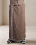 Premium Cotton Stripe Pajamalungi –  Light Brown