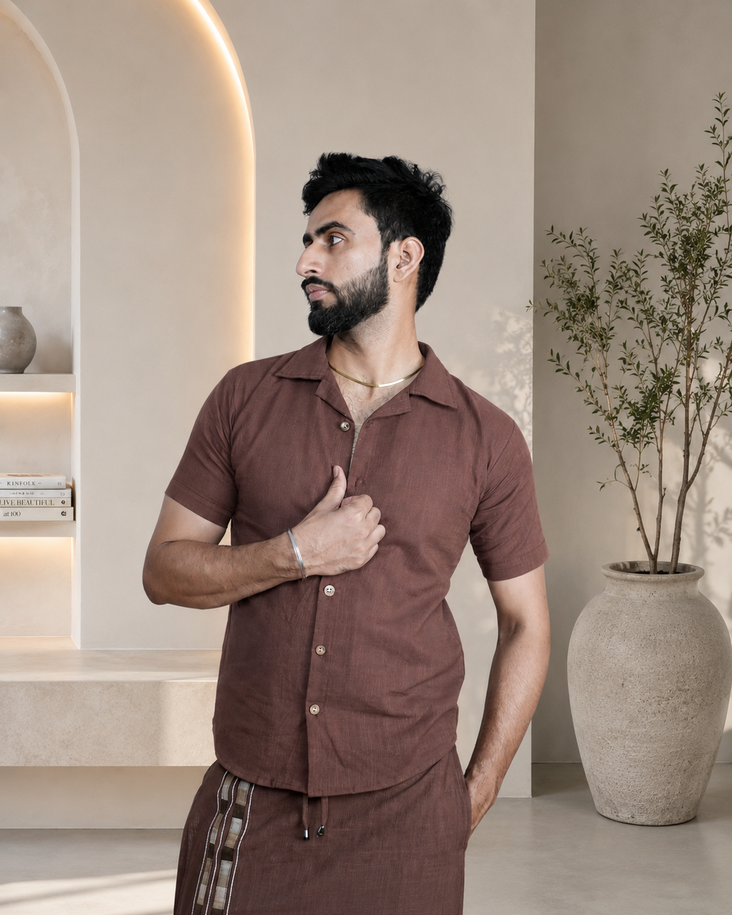 Men's Premium Coffee Brown Shirts