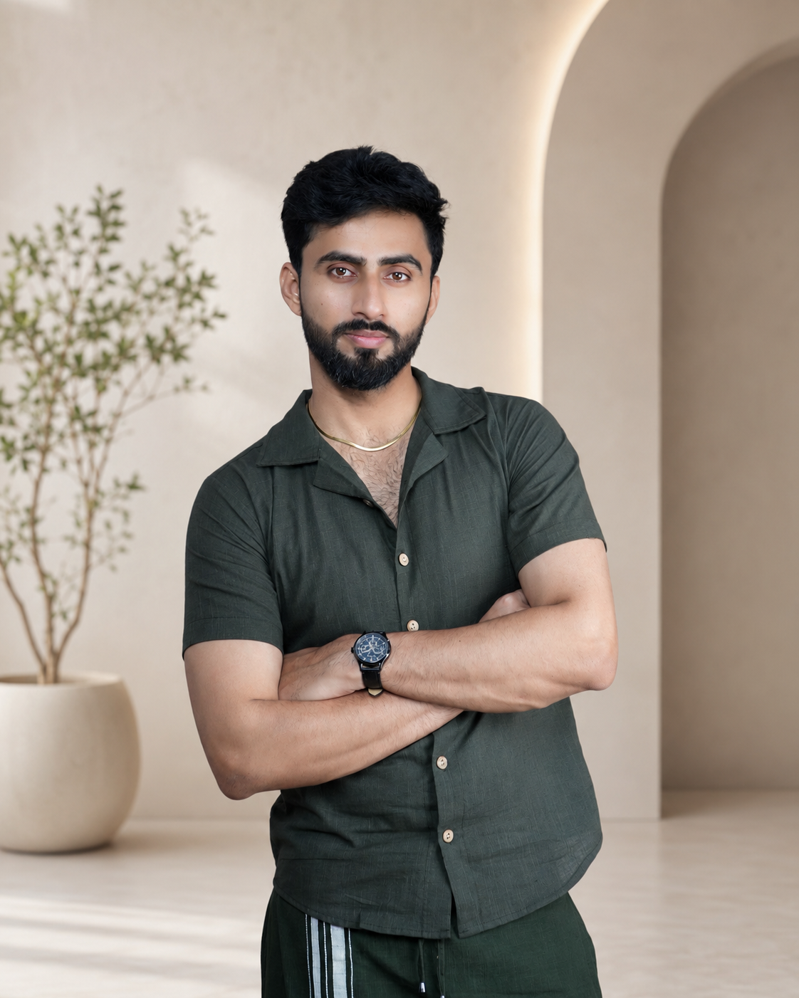 Men's Premium Dark Olive Shirts