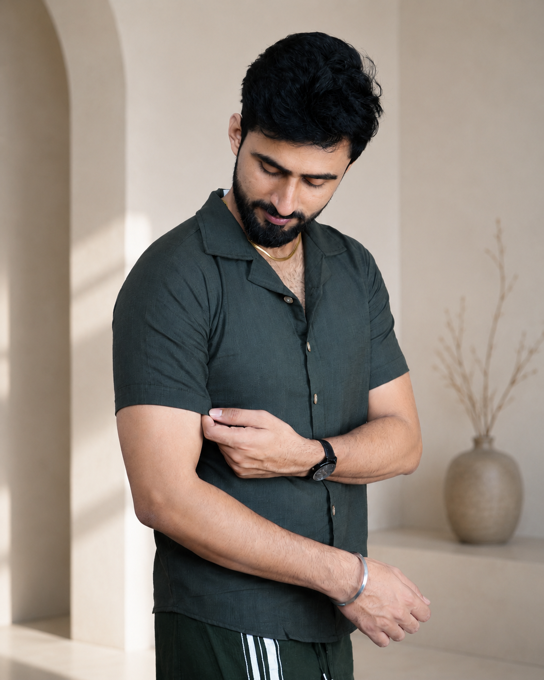 Men's Premium Dark Olive Shirts
