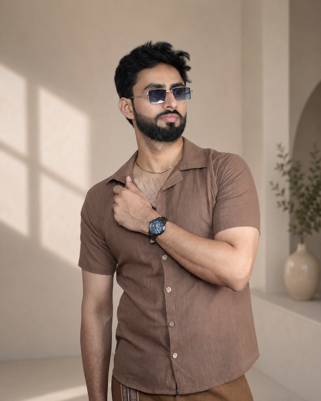 Men's Premium Bee Brown Shirts