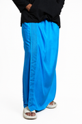 Men Blue Colour Pajamalungi With Blue And Gold Zari Stripe Panel