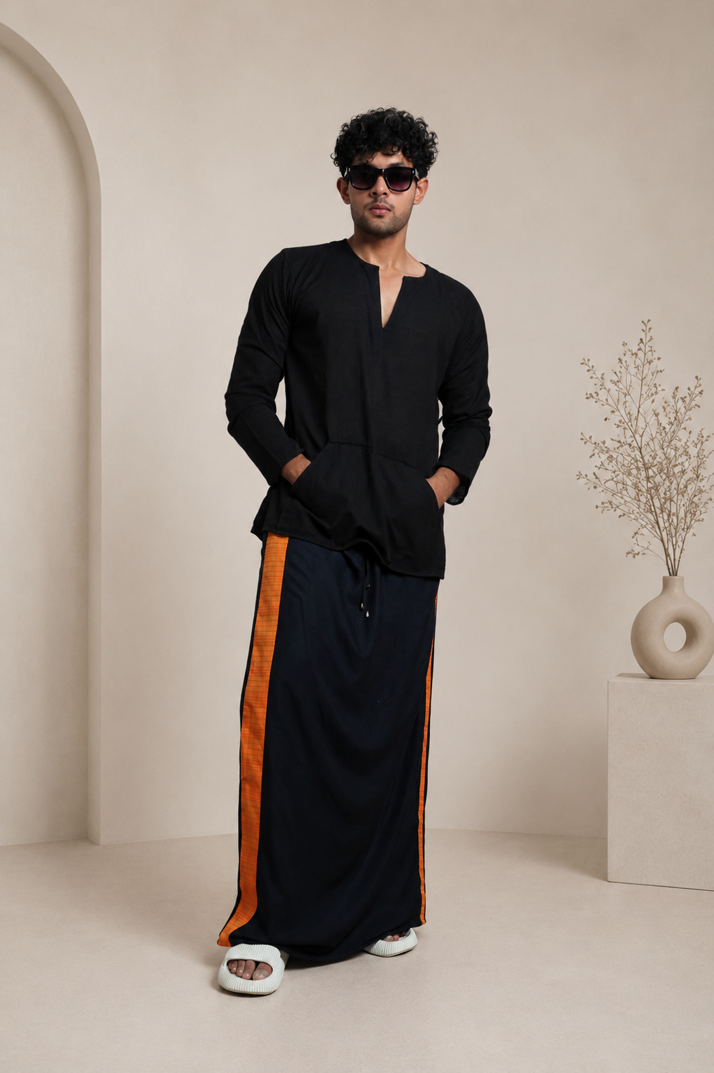 Men black Colour Pajamlungi