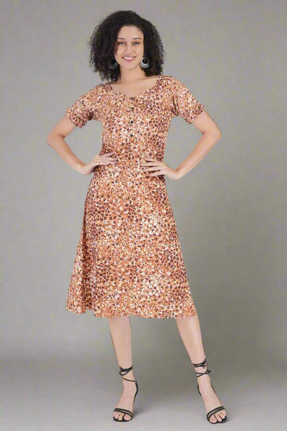 Leopard Print Dress - Nirmal Online