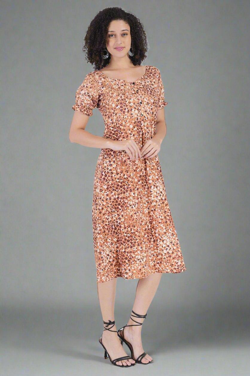 Leopard Print Dress - Nirmal Online