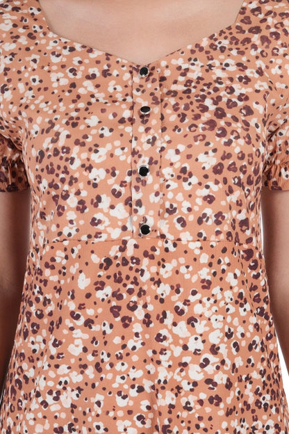 Leopard Print Dress - Nirmal Online