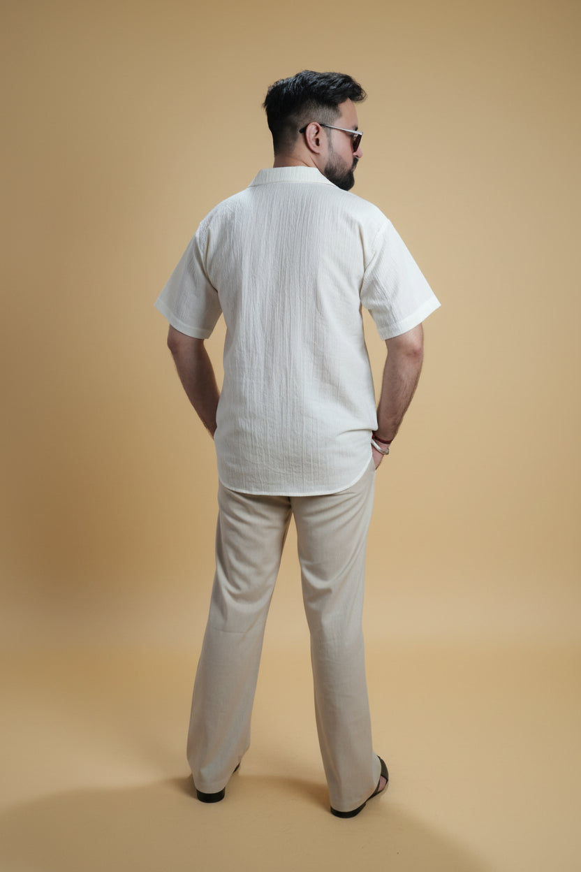 Men Mid Rise Beige Colour Cotton Lounge Pajama Pant