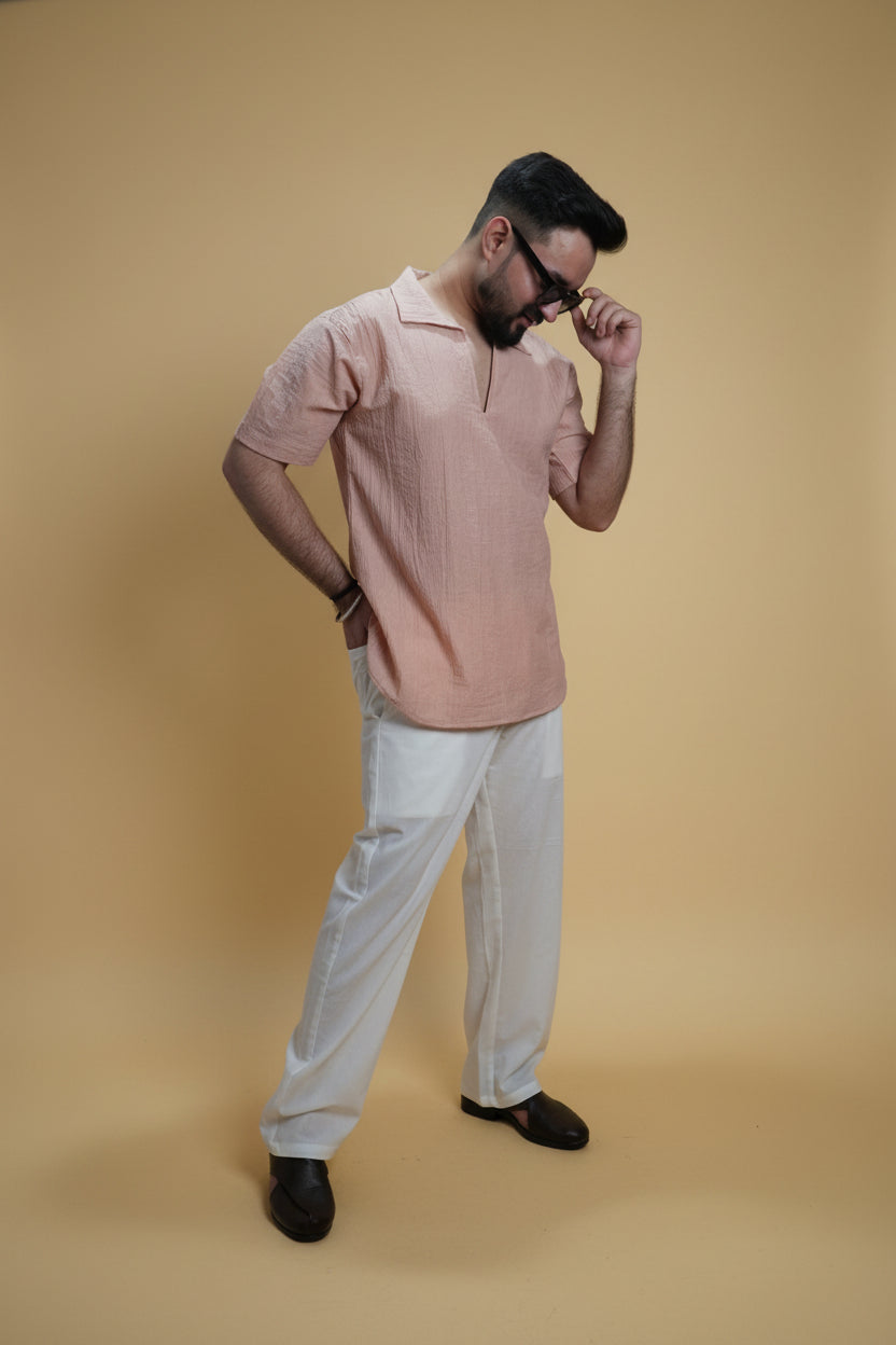 Men Mid Rise White Colour Cotton Lounge Pajama Pant