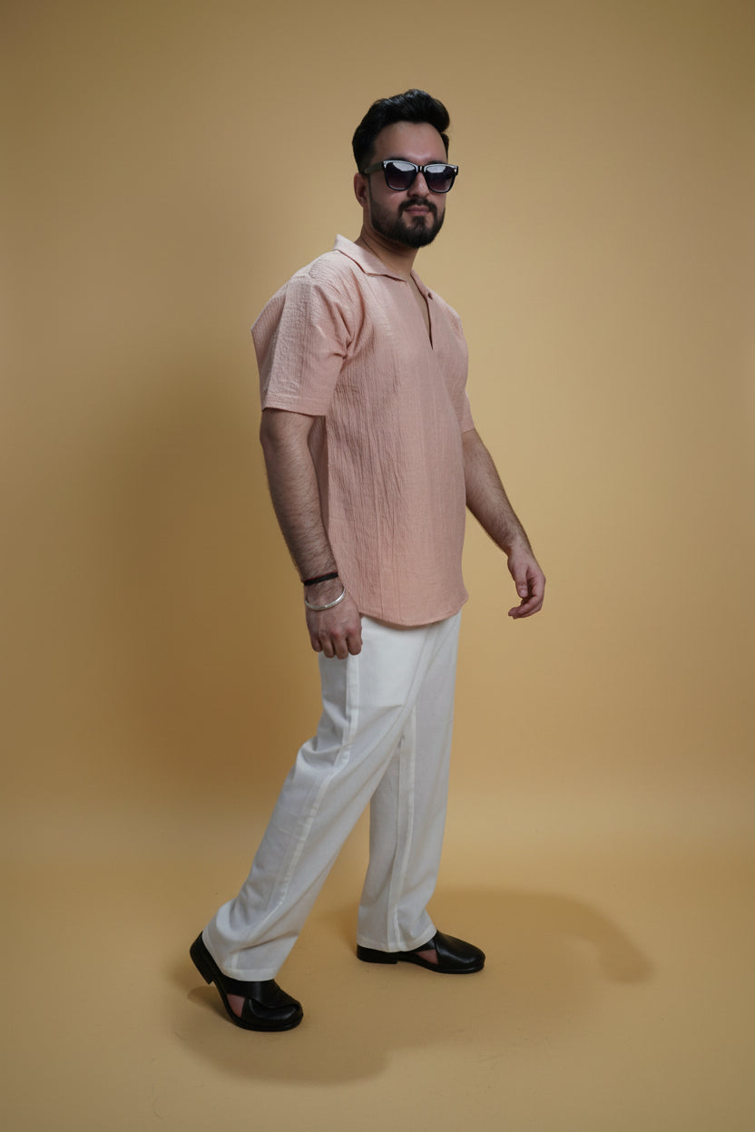 Men Mid Rise White Colour Cotton Lounge Pajama Pant