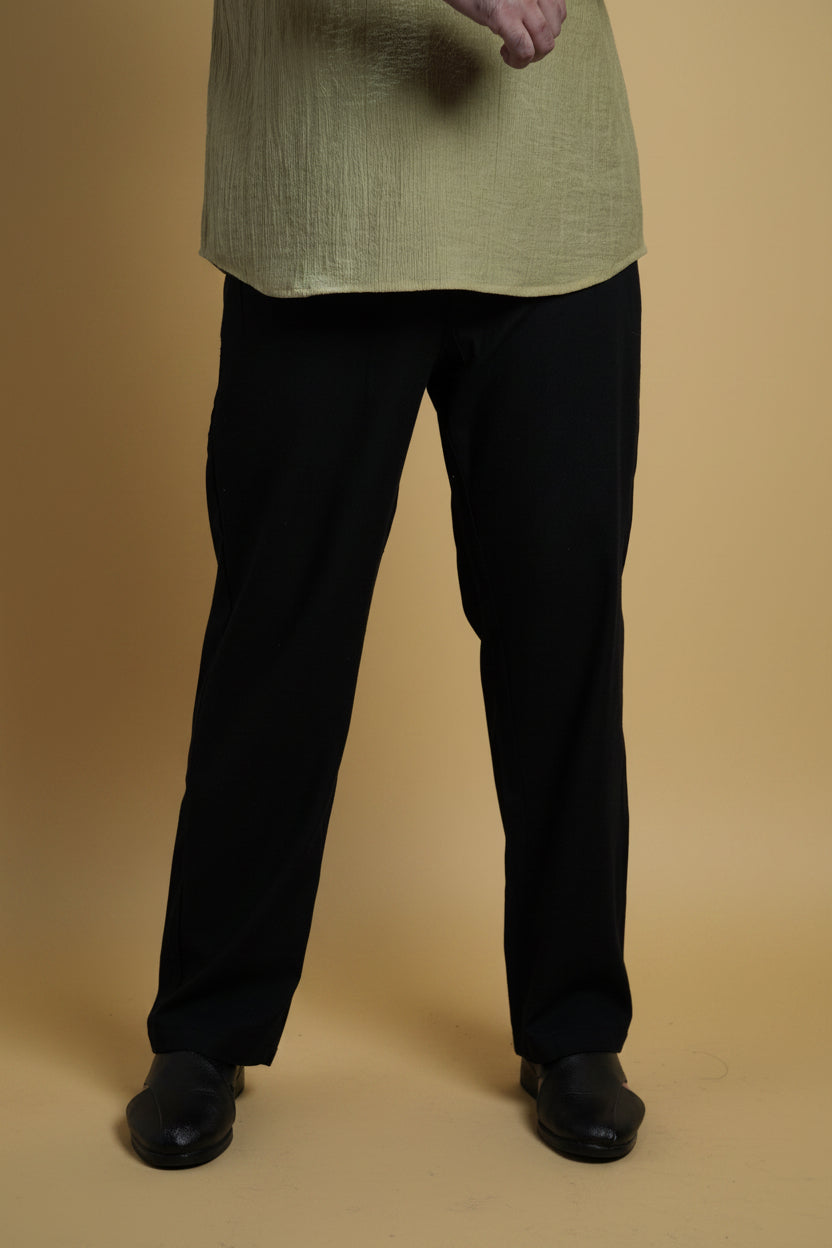 Men Mid Rise Black Colour Cotton Lounge Pajama Pant