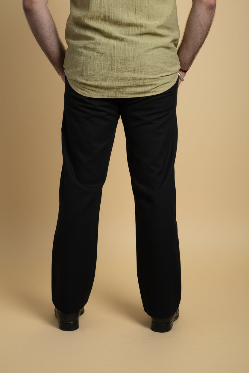 Men Mid Rise Black Colour Cotton Lounge Pajama Pant
