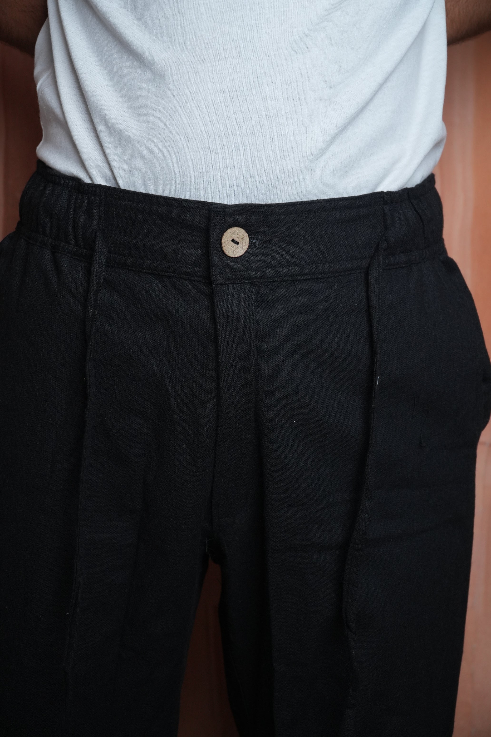 Men Mid Rise Black Colour Cotton Lounge Pajama Pant