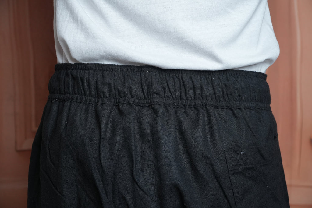 Men Mid Rise Black Colour Cotton Lounge Pajama Pant