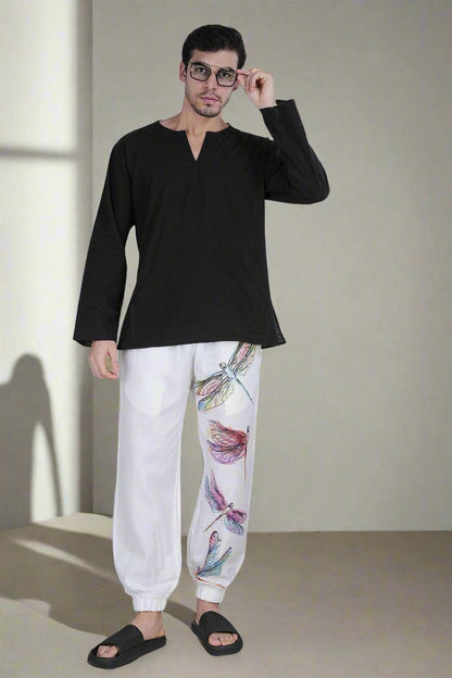 Dragonfly Dreams Lounge Jogger Pajama - Nirmal Online