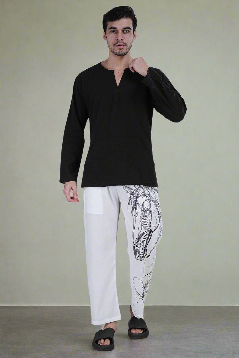 Horse Sketch Comfort Pajama - Nirmal Online