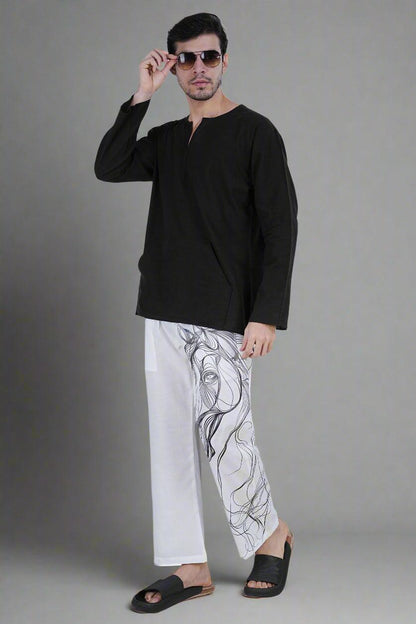 Horse Sketch Comfort Pajama - Nirmal Online