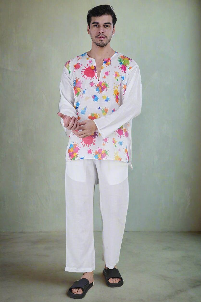 Color Burst Kurta - Nirmal Online