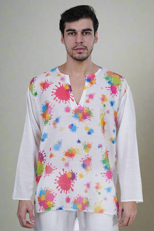 Color Burst Kurta - Nirmal Online