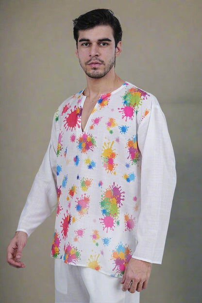 Color Burst Kurta - Nirmal Online
