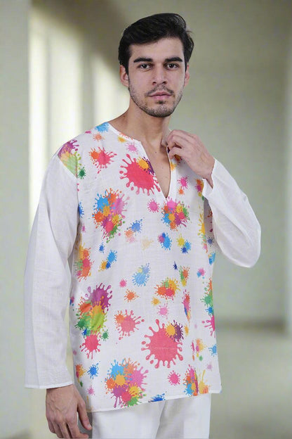 Color Burst Kurta - Nirmal Online