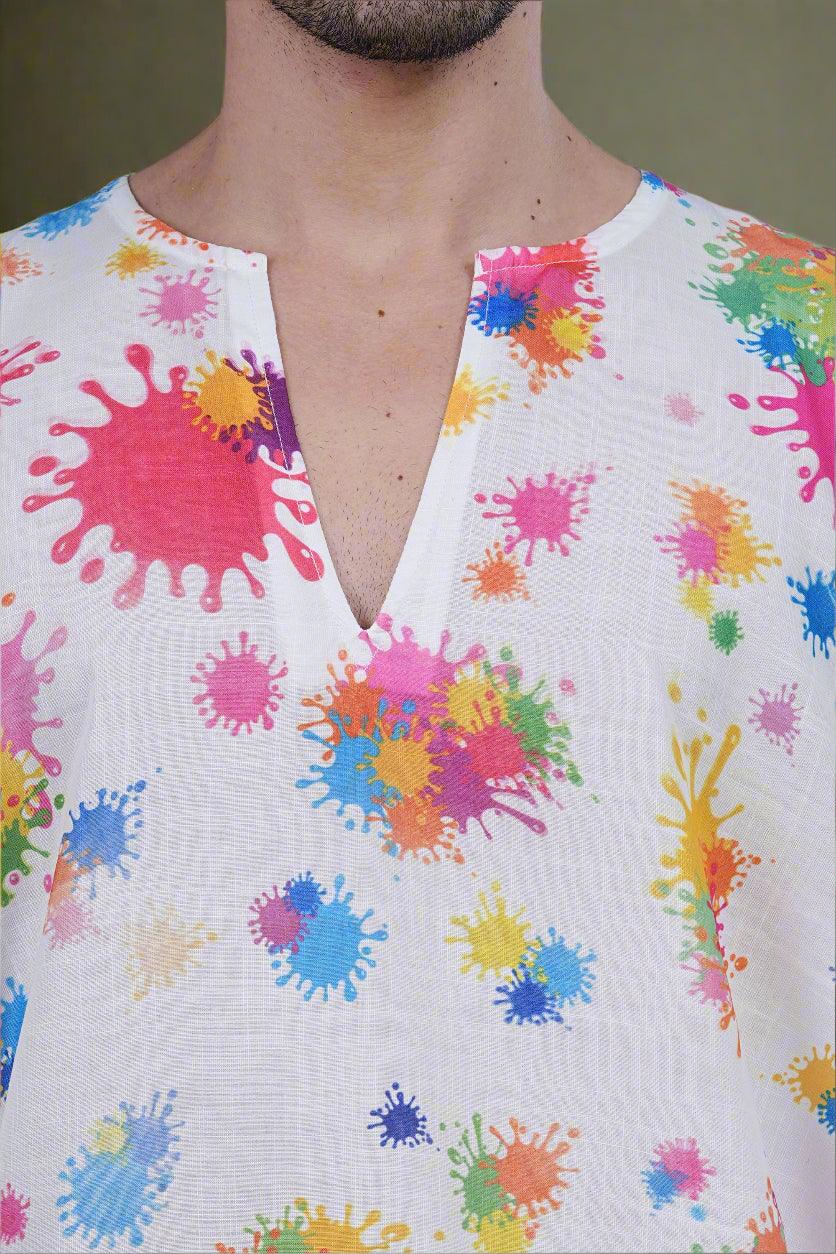 Color Burst Kurta - Nirmal Online