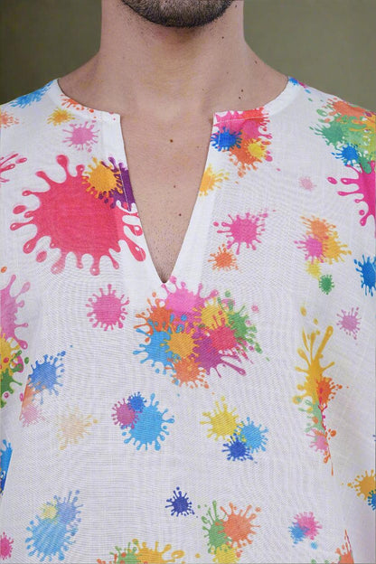 Color Burst Kurta - Nirmal Online